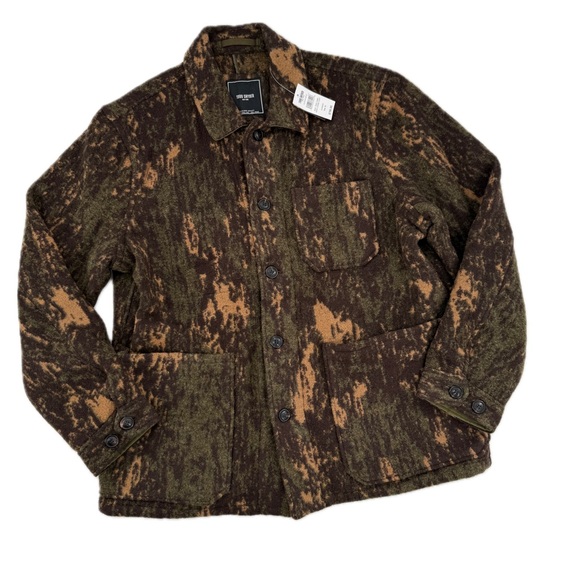 Todd Snyder New York Italian Wool Chore Coat in Abstract Camo Men's Size XL, NWT - Picture 1 of 16